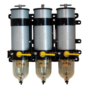 Racor 1000FV Triple Turbine Diesel Fuel Filters - w/ Heaters, Clear Bowls