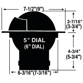 Globemaster&#174; Flush Mount Compasses - 5" and 6" Dials