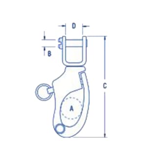 diagram of Ronstan Snap Shackle Fork Bale