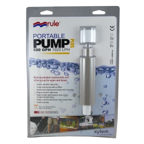 retail of Rule iL500Plus Portable Submersible or In-Line 12V Pump - 500 GPH