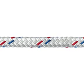 HarborMaster Double Braid Nylon Anchor Lines - White w/ Red & Blue Tracers