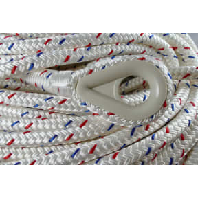 end of Samson HarborMaster Double Braid Nylon Anchor Lines - Pre-Spliced White w/ Tracers