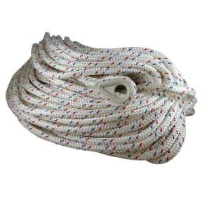 full view of Samson HarborMaster Double Braid Nylon Anchor Lines - Pre-Spliced White w/ Tracers