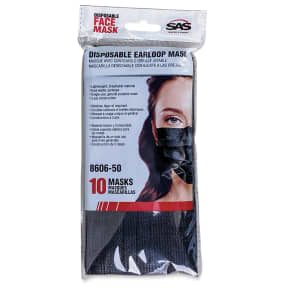 10 count of SAS Safety Corp Earloop Mask