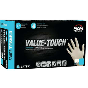 Value-Touch Latex Powdered Disposable Gloves - 5 Mill