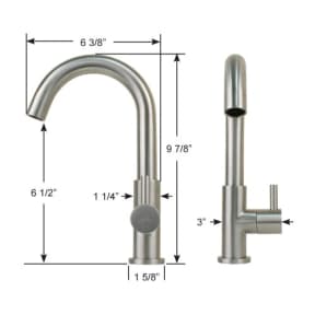 Nordic SS Brushed Basin Cold Water Tap