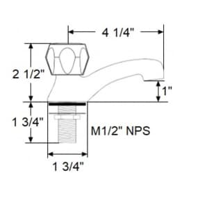 Standard Single Cold Water Basin Faucet