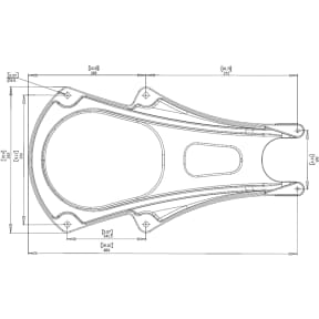 Mast Mount for 18" & 24" Raymarine, Garmin and HALO24