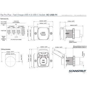SC-USB-F4 Flip Pro Plus Fast Charge USB-A / USB-C