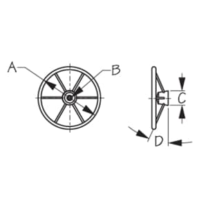 diagram of Sea-Dog Line 11" SS Steering Wheel