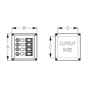 4 & 6-Gang Rocker Switch DC Fuse Panel