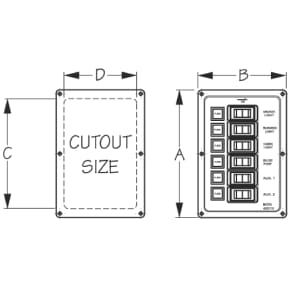 thumbnail image 2 of Sea-Dog Aluminum Switch Panel - Vertical - 4 Switch [422010-1 2 of 14