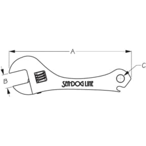 Dimensions of Sea-Dog Line Adjustable Wrench
