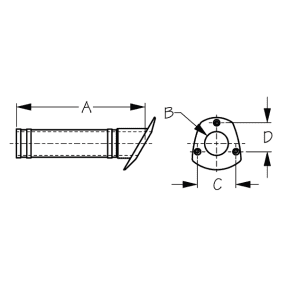 Angled Flush Mount Rod Holder - All Plastic