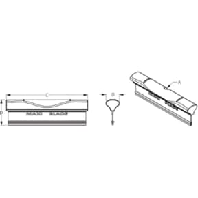 Dimensions of Sea-Dog Line Boat Hook Silicone Squeegee