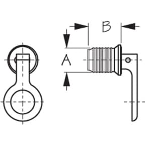 dia of Sea-Dog Line Brass Snap Handle Drain Plugs