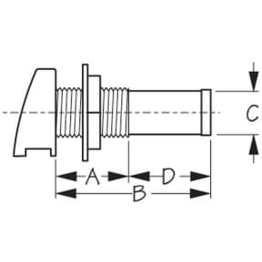 Chr Zn Streamline Head Tank Vent Dimensions of Sea-Dog Line Chrome Plated Zinc Tank Vent - Streamline Head