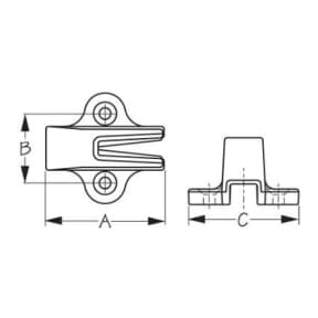 diagram of Sea-Dog Line  CL255 Omega Clamcleats