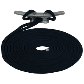 braided black of Sea-Dog Line Premium Dock Line - Double Braided Nylon