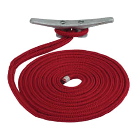 braided red of Sea-Dog Line Premium Dock Line - Double Braided Nylon