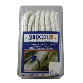 white of Sea-Dog Line Premium Dock Line - Double Braided Nylon