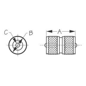 dia of Sea-Dog Line Double Male Coaxial Cable Adapter