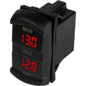 Dual Voltmeter Rocker Switch Style