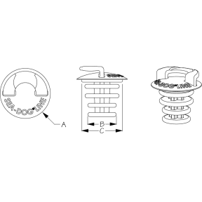 diagram of Sea-Dog Line Emergency Deck Fill Plug - Bulks