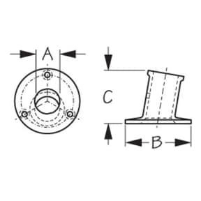 diagram of Sea-Dog Line Flagpole Socket - 492211/2/3