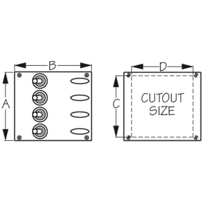 Four Toggle Switch Panel