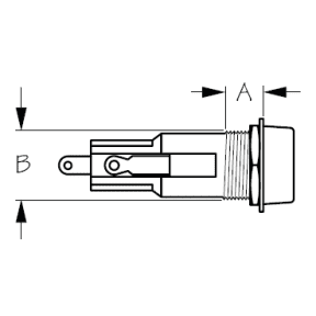 Fuse Holder w/Push In Cap