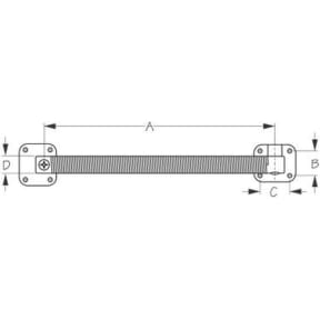 Dimensions of Sea-Dog Line Heavy Duty Hatch Spring with Cable