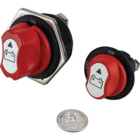 Mini Battery Switch with Removable Knob