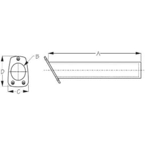 diagram of Sea-Dog Line Narrow Gunnel Rod Holder