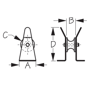 Platform Bow Roller  -  4 Hole