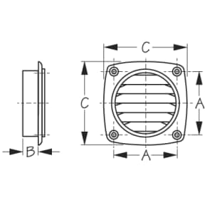 Thru Vent - for 3&#34; Hole or Hose