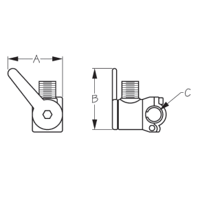 Rail Mount Antenna Bracket w/ Handle