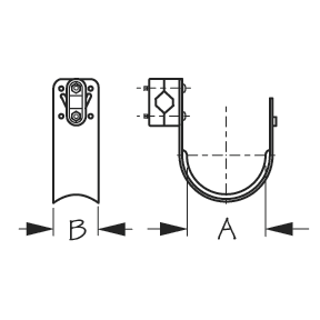 Rail Mount Ring Buoy Bracket