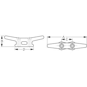 Open Base Cleat - Flat Head