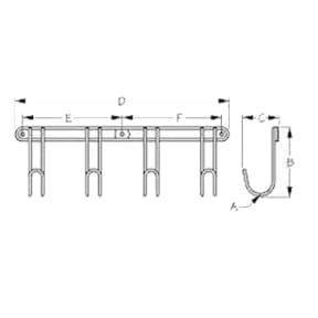 diagram of Sea-Dog Line Rope and Accessory Hanger