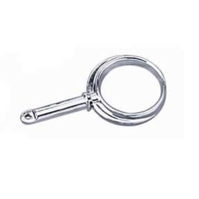 2" Round Horn Oarlock - Chromed Zinc, 1/2" Shank