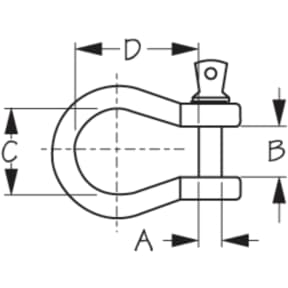 Screw Pin Anchor Shackle - Load Rated