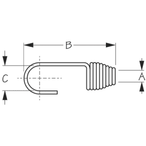 Dimensions of Sea-Dog Line Shock Cord Hooks