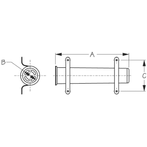 Side Mount Rod Holder - Plastic