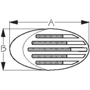 Dimensions of Sea-Dog Line Snap In Grill Cover for V.1 and V.2 Horns 