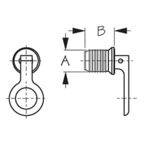 diagram of Sea-Dog Line Stainless Snap Handle Drain Plug