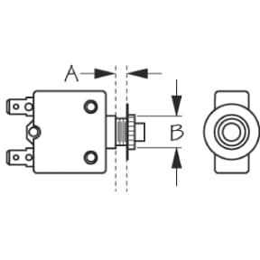 Thermal AC&frasl;DC Push-Button Re-Set Circuit Breaker