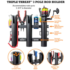 Triple Threat Three Pole Rod Holder