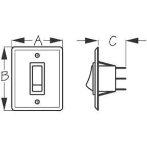 Wall Mount Rocker Switch - Sea-Dog Line | Fisheries Supply