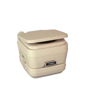 Lid Detail of SeaLand by Dometic SaniPottie 962 Manual Bellows Flush Portable Toilet - 2.5 Gal, No Brackets